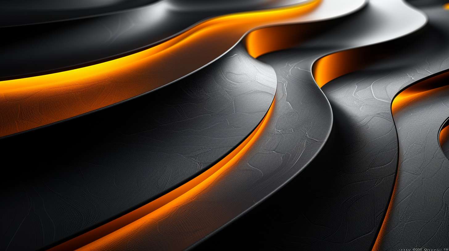 minimalist luxury sport background, deep matte abyss black (#0D0D11) carbon fiber texture, abstract geometric shards of brushed antique gold (#C5A467), dynamic motion lines flowing from top-left to bottom-right, subtle dark gold (#8C784A) wireframe trophy outline in corner, faint neon orange (#FF5E00) speed streaks, cinematic dark ambiance, no products, no human, no text, professional studio lighting, 8k detail, sharp focus --ar 16:9 --v 6.0 --style raw --stylize 750 --fast