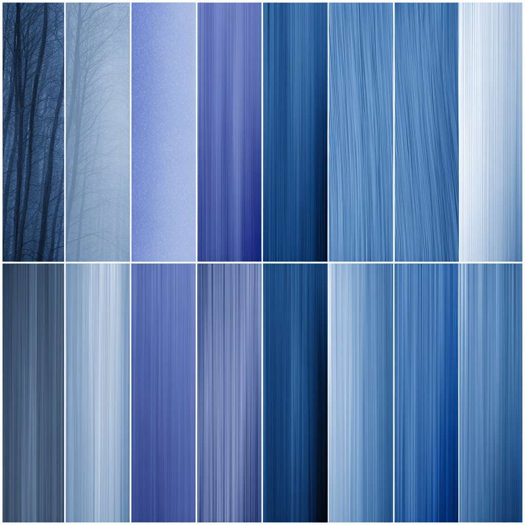 干净的渐变蓝色，舒适的感觉，画面干净二十个图片 --ar 1:1 --v 7 --stylize 100 --fast --no 水印