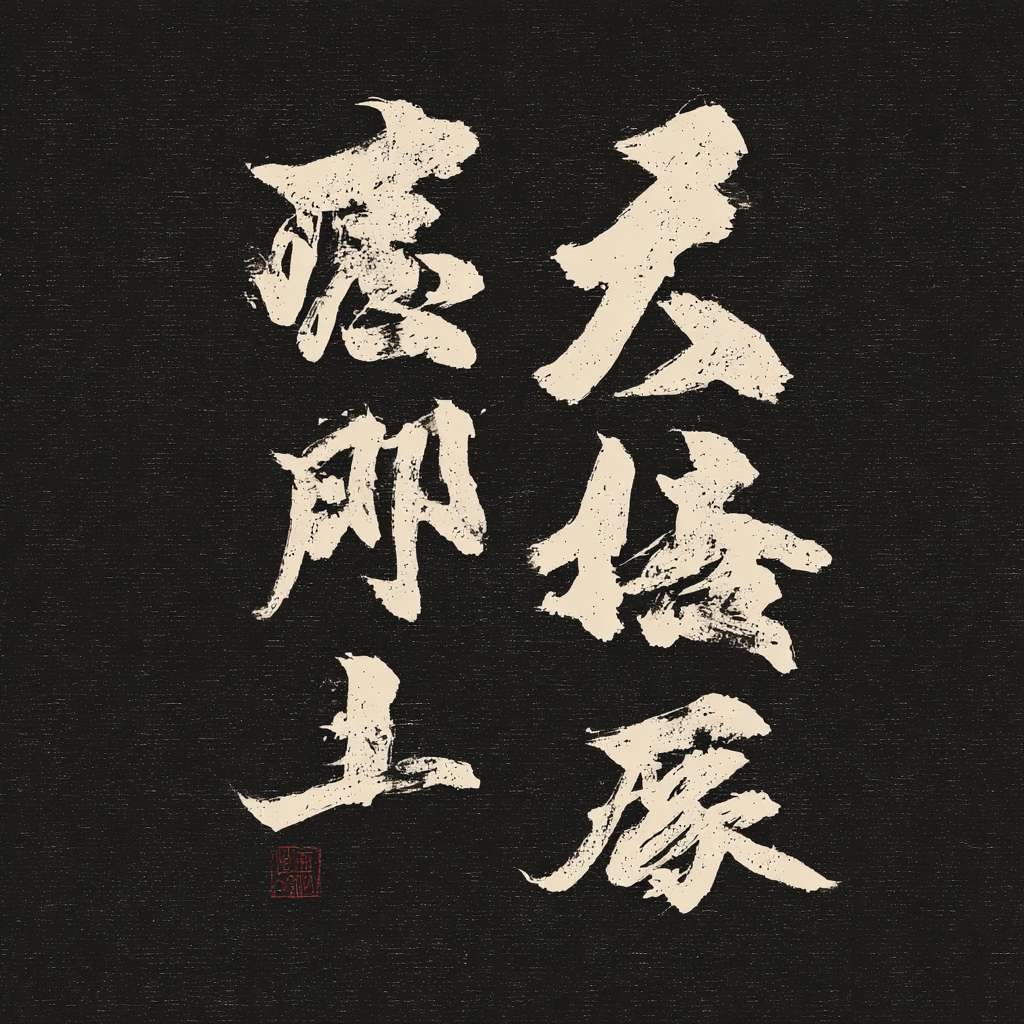 黑底白字，“香炉山国家森林公园”，毛笔书法字体，劲健有力，行书，笔意古朴，标题设计，富有张力 --ar 1:1 --v 7 --stylize 100 --fast --no 水印