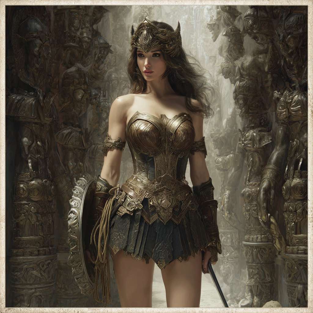 神奇女侠被反派洗脑控制 --ar 1:1 --v 7 --stylize 100 --fast --no 水印