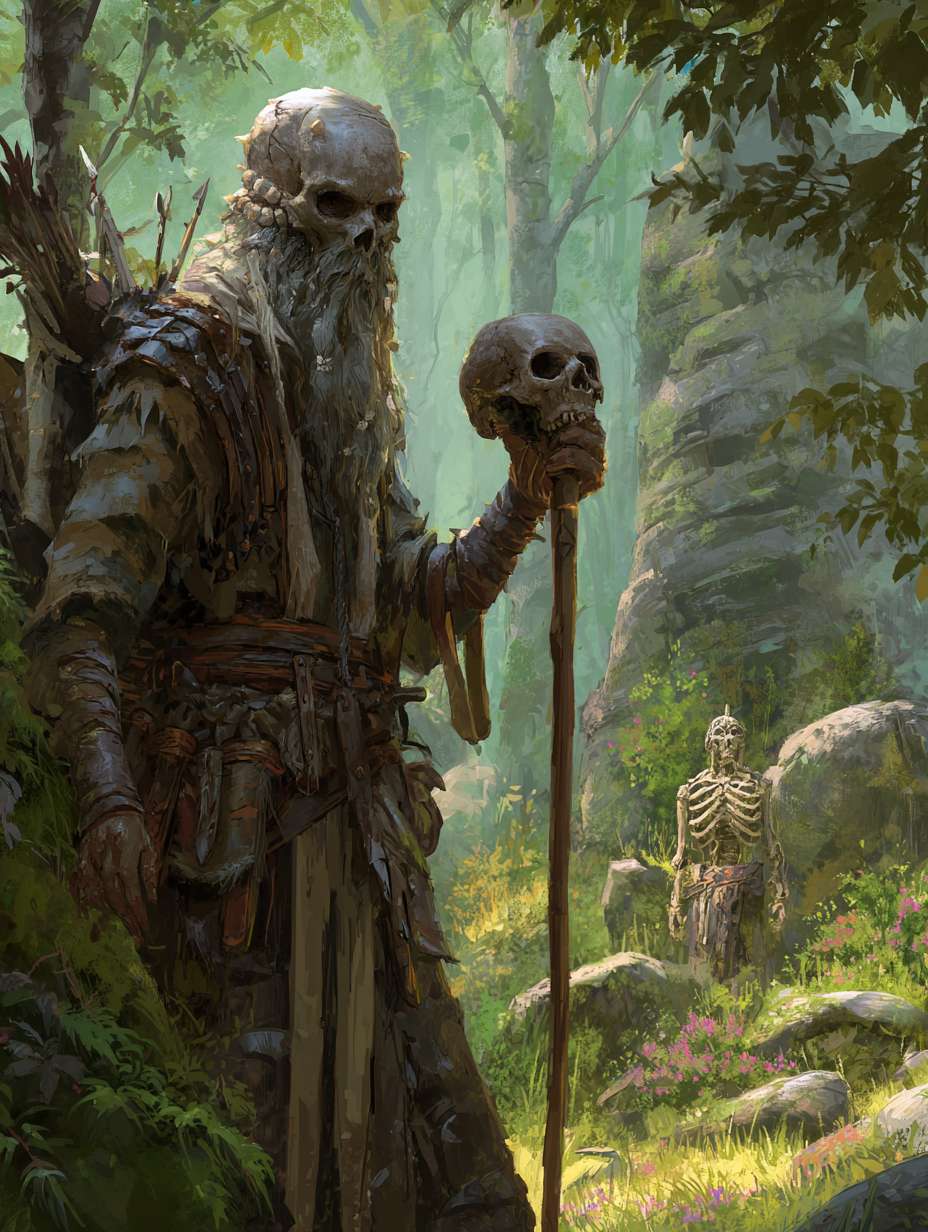 瘦骨嶙峋的苦行者在森林中斋戒 --ar 3:4 --v 7 --stylize 100 --fast --no 水印