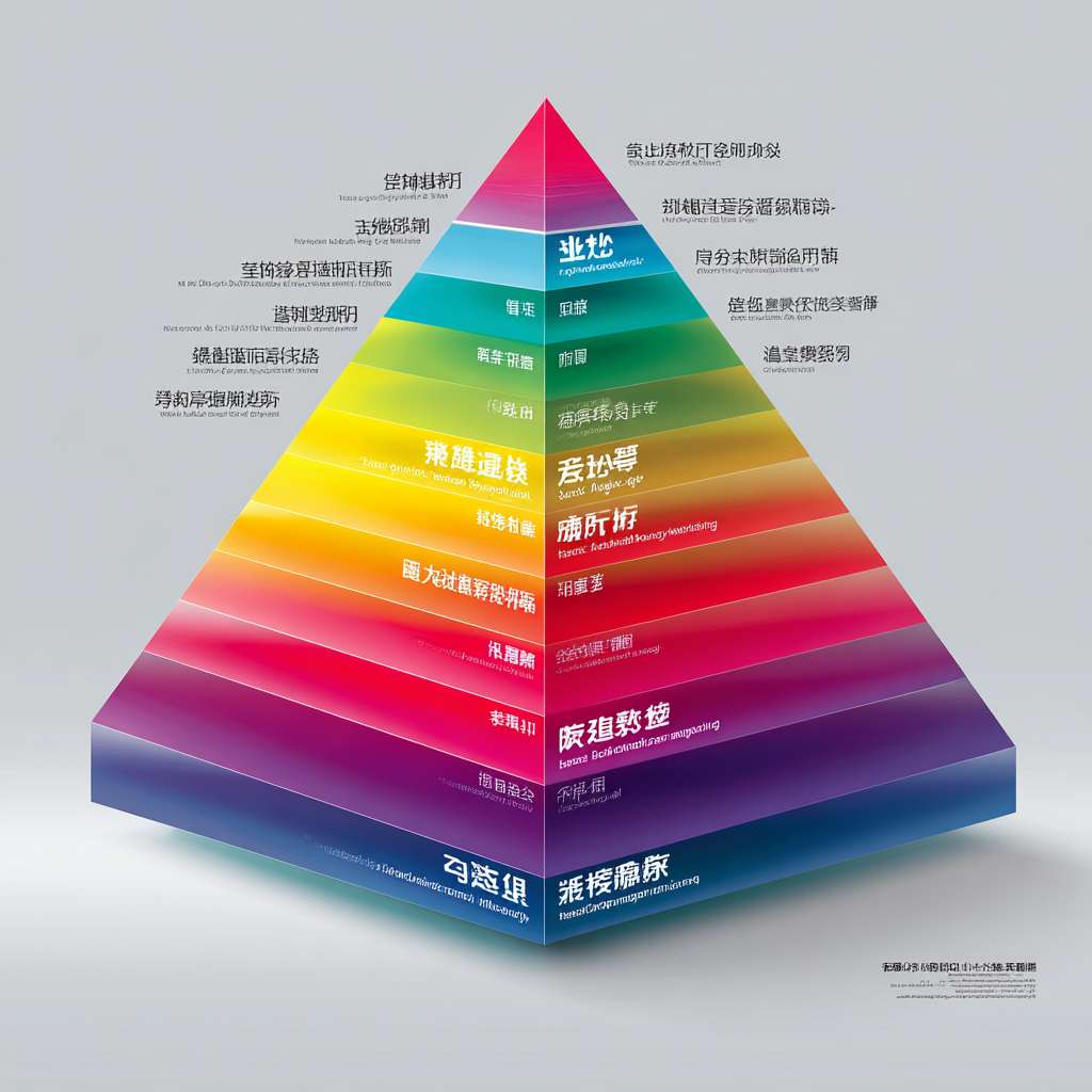 “3D立体金字塔,五层结构,色彩鲜艳渐变(红/蓝/绿/橙/紫),每层居中显示白色中文文本:
顶层(红色):“法律(全国人大)-《建筑法》” + 天平图标
第二层(蓝色):“行政法规(国务院)-《质量管理条例》”
第三层(绿色):“部门规章(部委)-《施工许可办法》”
第四层(橙色):“地方性法规(地方人大)”
底层(紫色):“地方政府规章(地方政府)”。
背景浅色渐变,层次分明,立体感强,风格简洁现代。”
设计要点说明:
层级顺序:自上而下按法律效力由高到低排列,符合法规体系逻辑。
颜色对比:每层使用高饱和度色彩,相邻层颜色差异明显(如红→蓝→绿→橙→紫),增强视觉层次。
文字排版:文字居中,白色字体确保在深色背景上清晰可读,长文本可自动换行。
图标点缀:顶层添加天平图标,象征法律权威。
3D效果:通过立体阴影和渐变背景突出金字塔的纵深感。 --ar 1:1 --v 7 --stylize 100 --fast --no 水印