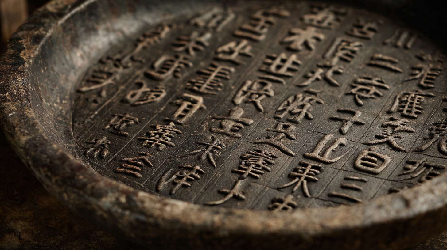 天下有道，丘不与易也。立体字盘，三维立体效果，古代字体 --ar 16:9 --v 7 --stylize 100 --fast --no 水印