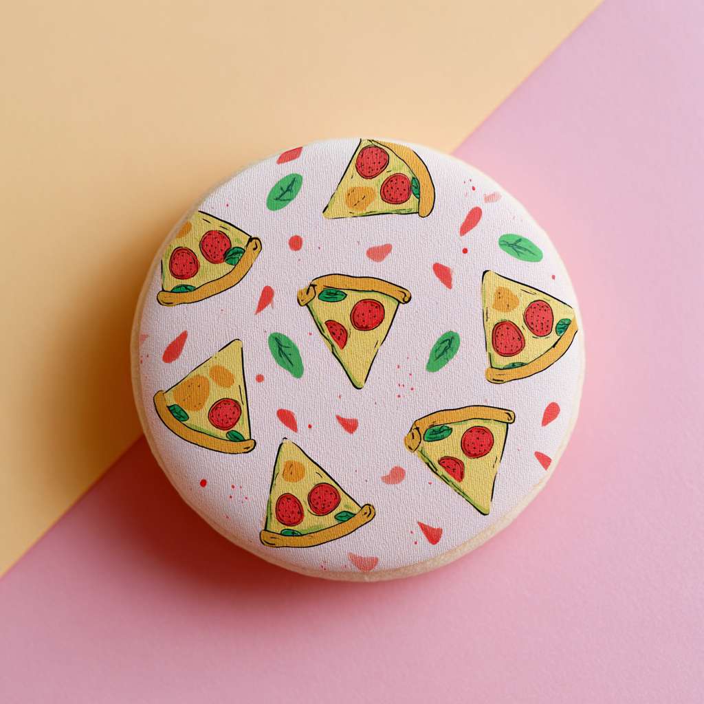 披萨小图标平面风格可爱简约，温馨，氛围感 --ar 1:1 --v 7 --stylize 100 --fast --no 水印