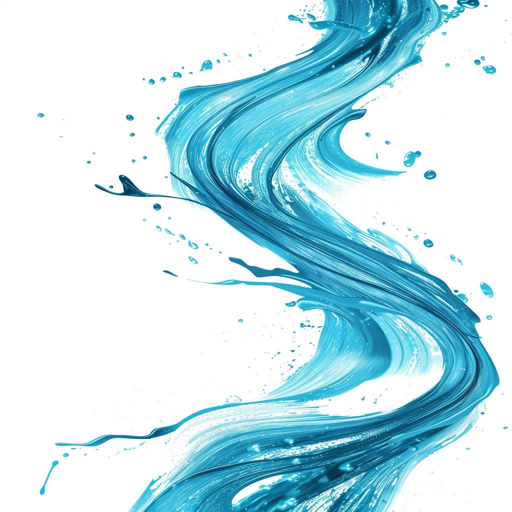 Cyan energy currents flowing from upper left to lower right in brushstroke style, converging where profile text will appear, ultra high contrast with pure white background, no text --ar 1:1 --v 6 --stylize 100 --fast