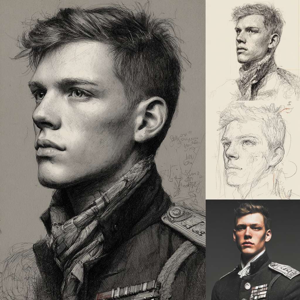 生成一个帅哥的照片 --ar 1:1 --v 7 --stylize 100 --fast --no 水印