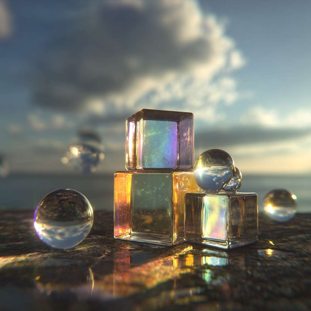 激光照射透明水溶液胶体的照片 --ar 1:1 --v 7 --stylize 100 --fast --no 水印
