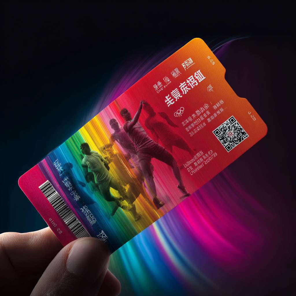 一只手从画面下方举起一张“中国福利彩票”红票，票背面的条形码位置射出七道半透明彩虹光束，光束在顶部交织成“公益场景”——老人、孩子、残疾运动员微笑剪影；彩虹同时形成“福彩LOGO”负形，一眼识别。 --ar 1:1 --v 7 --stylize 100 --fast --no 水印