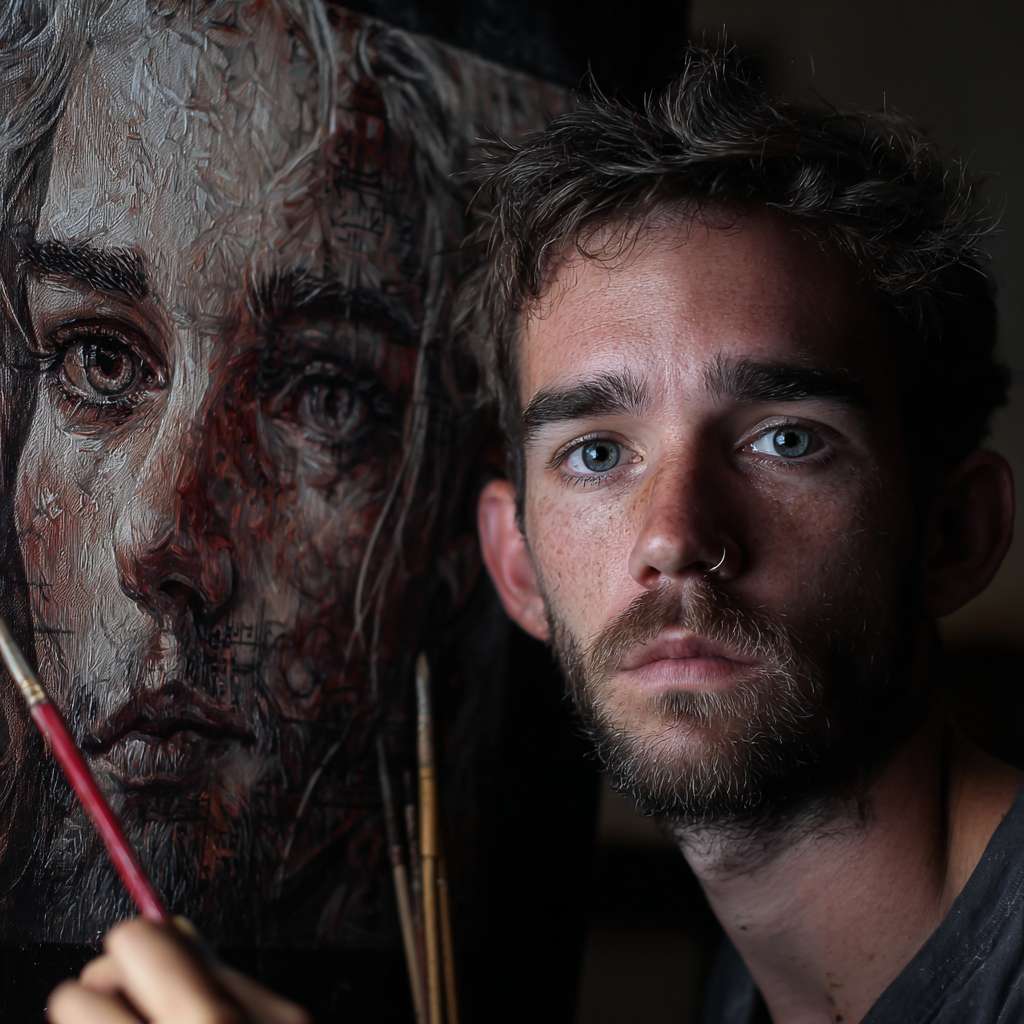 生成一个帅哥的照片 --ar 1:1 --v 7 --stylize 100 --fast --no 水印