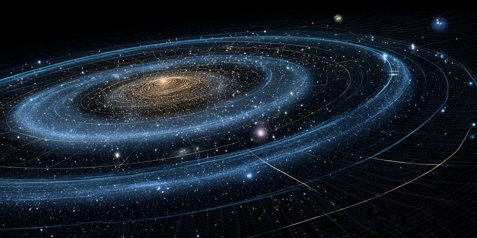 在浩瀚宇宙中有黑洞，星宇，各种星系天体，在这个画面中地球是最进的画面，显得非常科技风，地球外卖呢环绕好多物联网科技风虚线路，有高端高级 --ar 2:1 --v 7 --stylize 100 --fast --no 水印
