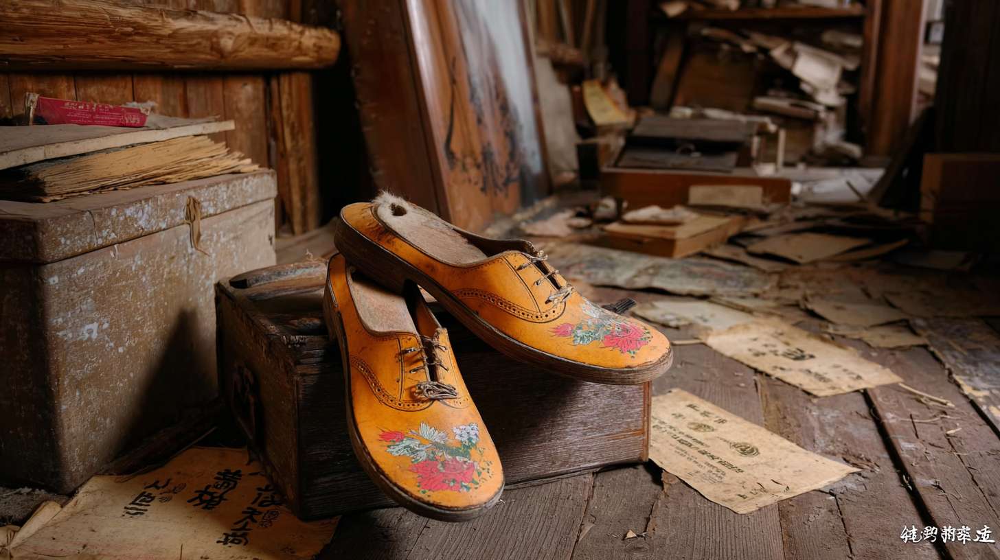 https://img-xpc-mj0.xpccdn.com/prod/upload/98677ad4-1d7d-4b12-b527-0e8a8f4f1793/%E6%8F%8F%E8%BF%B0%E6%9C%A8%E5%B1%90%E9%9E%8B%E5%9C%BA%E6%99%AF.png~tplv-5yakomv5zn-auto-v1%3A1024%3A0%3Aq75.jpg 单只、一只 木屐鞋在老宅阁楼，堆满旧衣柜，藤箱和散落的报纸， --ar 16:9 --v 7 --stylize 100 --fast --iw 1 --no 水印