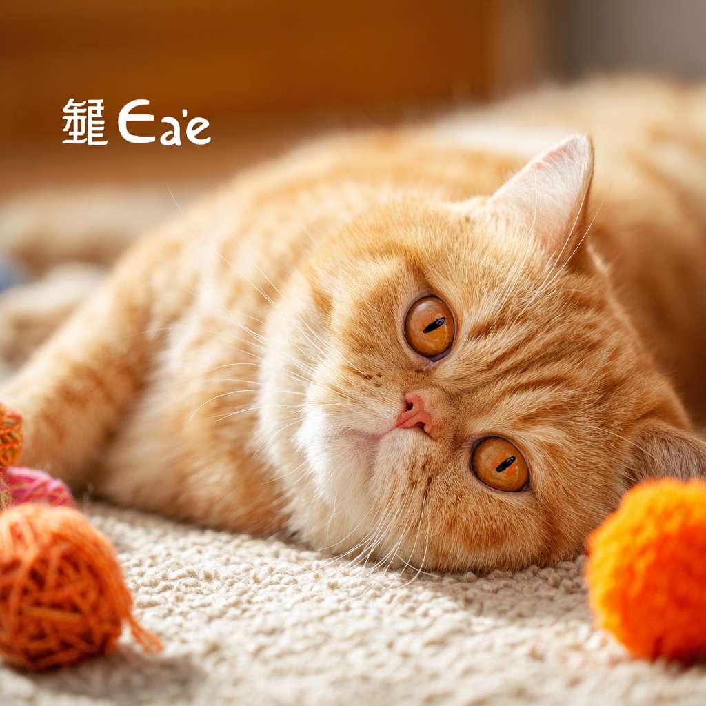 《瘫》：今日运动量已达标
一只胖乎乎的橘猫，像液体一样瘫在地毯上，露出肚皮，眼神放空，旁边扔着几个玩具，照片级真实感，4k，超详细，滑稽可爱 --ar 1:1 --v 7 --stylize 100 --fast --no 水印