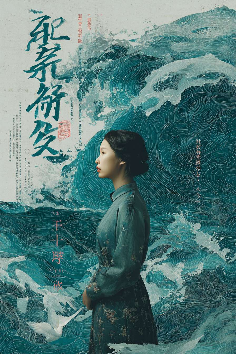 基于您的主题和意象描述，我为您设计了一幅融合水墨渲染与剪纸艺术的海报方案，具体构思如下： --ar 2:3 --v 7 --stylize 100 --fast --no 水印