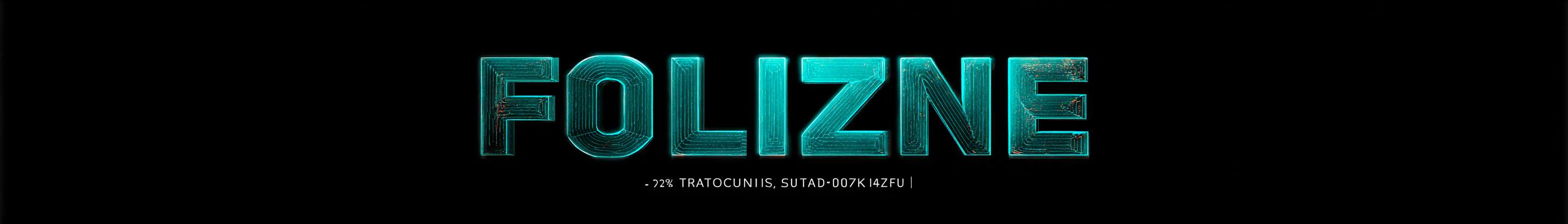 " F O L I Z E N " with 300% letter-spacing, thin geometric type, "Z" rotated 15° evoking growing stem, tagline in negative tracking (-20%) below for contrast, gradient from deep teal (#2C4A42) to moss (#6A7B64) --ar 7:1 --v 7 --stylize 100 --fast