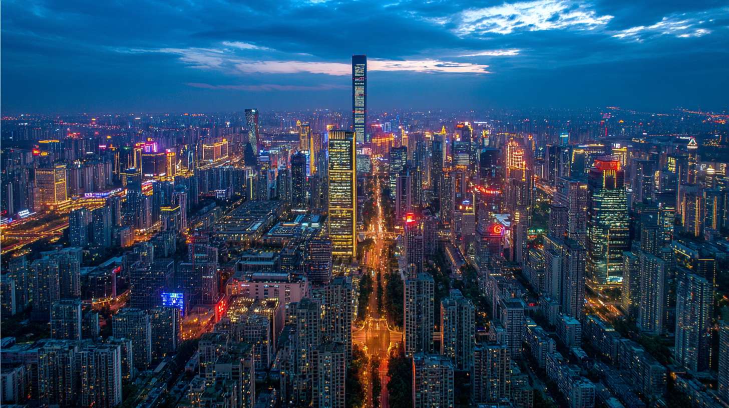 周围是城市的全景，中间一个和楼房一样大的LED屏幕立在画面中间 --ar 16:9 --v 7 --stylize 100 --fast --no 水印