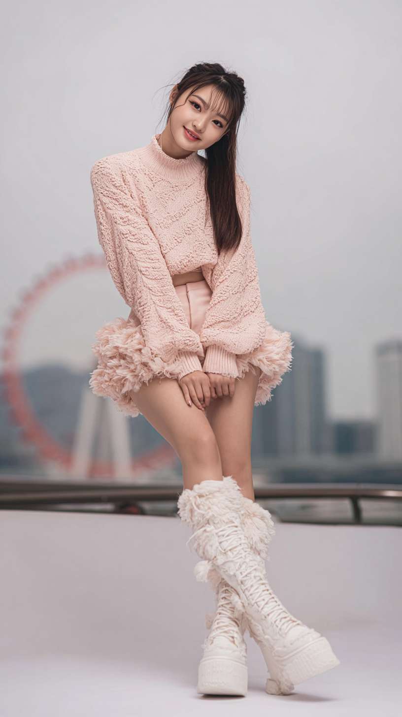 https://img-xpc-mj0.xpccdn.com/prod/txt2img/123ff8fb-fdcf-41be-a6fe-1af18eb66c6c/d54ae49d-49dd-43ba-9b34-77f70a5d7056_0_3.png~tplv-5yakomv5zn-auto-v1%3A1024%3A0%3Aq75.jpg 粉色上衣，粉色靴子，超高清 --ar 9:16 --v 7 --stylize 100 --fast --iw 1 --no 水印