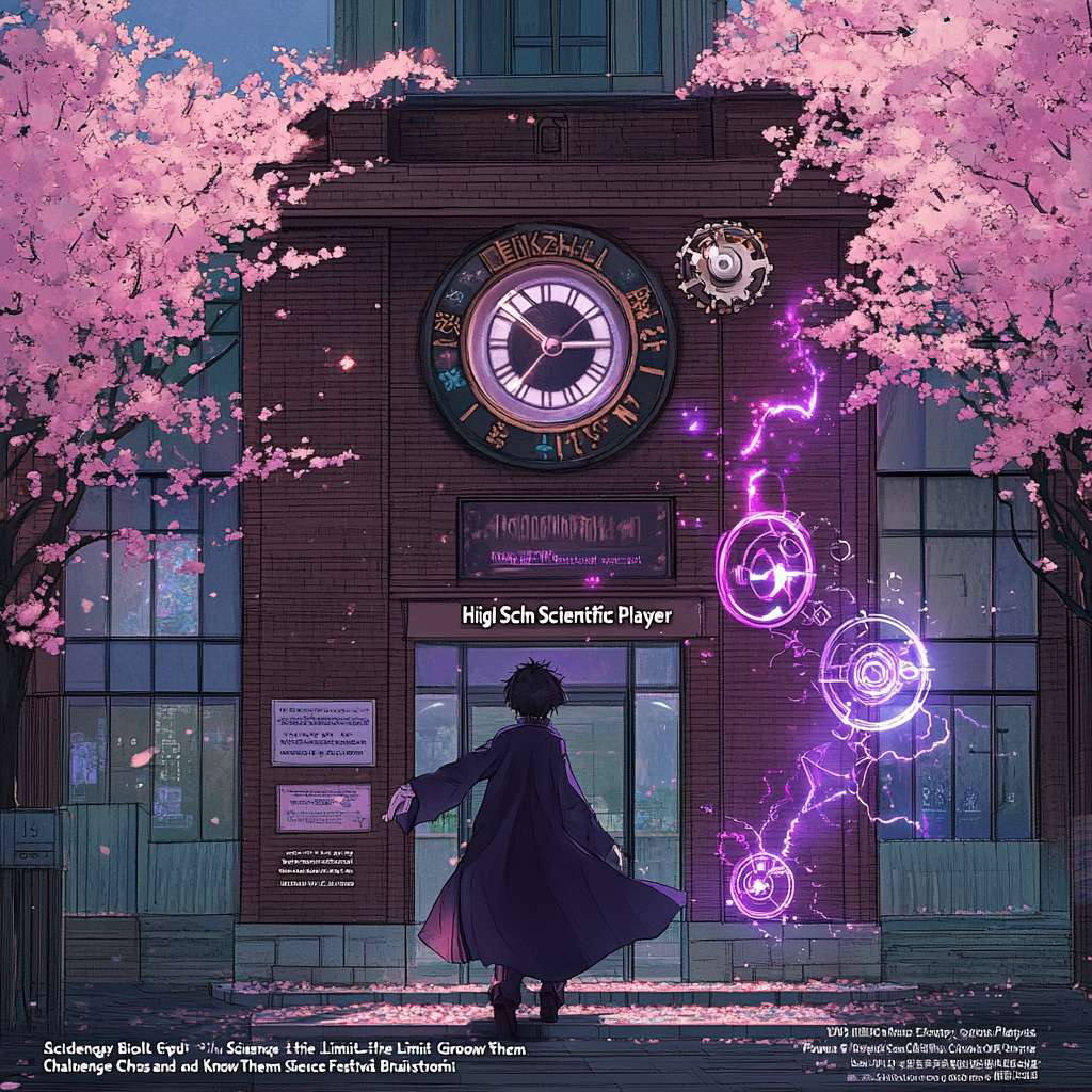海报全景构图
背景基底:杭州高级中学标志性场景——红砖钟楼+樱花大道。
• 钟楼墙面清晰可见“杭州高级中学”校名牌匾,墙体斑驳处用紫色光效勾勒齿轮纹路(科技感与历史感融合)。
• 樱花树的花瓣飘落时呈现数据流特效(粉色樱花→紫色数据碎片),地面石板路嵌入“科学玩家”LOGO(齿轮+试管图案)。
角色布局与杭高元素融合细节
主视觉:Kafka(C位)
• 服饰:黑色长风衣改良为杭高校服西装款,左胸口别着校徽胸针(圆形徽章内有钟楼图案),袖口露出白色衬衫袖口(校服标配)。
• 动作:右手插兜,左手挥出紫色光链,光链缠绕着试管、烧杯、电路板等科学元素(光链末端炸开“科学玩家”字样火星)。
• 背景:身后悬浮半透明的杭高实验室剪影(显微镜、烧瓶与星穹铁道的星轨重叠)。
左侧角色群像
1. 黑天鹅
◦ 服饰:黑色头纱边缘绣杭高樱花纹样,长袍底色改为深紫色校服色,裙摆处印有校史年份“1902”暗纹。
◦ 塔罗牌:手中卡牌替换为**“物理”“化学”“生物”学科符号**(如烧杯、元素周期表、DNA双螺旋),乌鸦翅膀边缘闪烁电路光效。
◦ 站位:站在杭高旧教学楼台阶上,背后是教室窗户,窗内透出实验仪器的荧光。
2. 藿藿
◦ 服饰:绿色短发挑染杭高校服蓝,狐狸耳内侧为粉色(呼应樱花),腰间系着杭高运动会奖牌挂绳(挂着迷你齿轮吊坠)。
◦ 旌旗:手中小旗写**“杭高科学社”字样,旗面图案为狐狸+试管的萌系LOGO,蹦跳时脚下踩化学元素周期表地砖**(特效随脚步亮起)。
◦ 彩蛋:脚边小狐狸幻影叼着杭高樱花书签,书签飘带写“探索”二字。
3. 桑博
◦ 服饰:紫色短发挑染杭高红砖色,风系刀刃刻有校歌歌词片段(小篆字体),腰间别着杭高门禁卡(卡面有他的搞怪照片)。
◦ 动作:单膝跪地撑刀,刀刃插入地面的杭高操场跑道(跑道线变形为风元素纹路),身后飘带缠绕杭高百年校庆徽章。
右侧角色群像
1. 阮梅
◦ 服饰:旗袍采用杭高校服蓝白配色,领口盘扣为樱花造型,裙摆绣杭高图书馆穹顶纹样,伞柄镶嵌校徽宝石。
◦ 纸伞:伞面水墨画为杭高钟楼雪景,伞尖滴落的紫色药液在空中凝成数学公式(如E=mc²),背景是古典窗框+实验室百叶窗重叠。
◦ 站位:站在杭高“院士墙”前(墙上挂着校友科学家照片,用紫色光框突出)。
2. 知更鸟(环宇歌姬)
◦ 服饰:长裙底色为杭高天空蓝,星辰图案替换为杭高历届科技节LOGO,鸟翼头饰羽毛为樱花粉+科技银渐变。
◦ 动作:指尖拨弄的琴弦是光纤材质,音符化为杭高校徽图标漂浮空中,脚下是星穹列车车厢改造的舞台(车窗映出杭高教室桌椅)。
3. 卢卡
◦ 服饰:红色短发扎成杭高男生经典发型,拳击手套印杭高体育社团徽章,背心侧面绣**“科学玩家·力量组”**字样。
◦ 场景:站在杭高体育馆擂台,背景铁丝网挂着**“挑战极限”横幅**,聚光灯光束是紫色电流形状,拳套碰撞出化学元素火花。
远景彩蛋角色
• 娇秋:站在杭高泮池石桥上,宫造司服饰绣杭高水系景观纹样,折扇展开露出**“格物致知”书法**(墨字带荧光特效),眯眯眼反光处有星穹铁道星图。
• 桂乃芬:在杭高樱花树下抛洒鞭炮,红色烟雾中浮现杭高“科技节”字样与化学方程式(如2KNO3+S+3C=K2S+N2↑+3CO2↑),鞭炮纸花化为杭高校徽贴纸。
• 提宝:站在杭高科创中心屋顶,火箭筒喷涂杭高涂鸦(如钟楼+火箭),爆炸火光中飞出杭高定制版周边(钥匙扣、笔记本等),脚下齿轮平台刻**“脑洞即动力”**标语。 --ar 1:1 --v 6.1 --stylize 100 --fast
