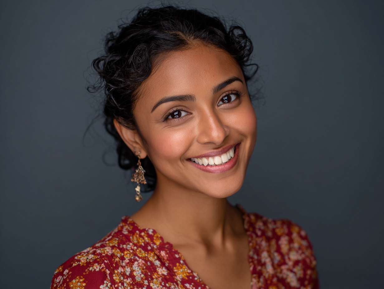 Home tutor, professional ID photo, warm and approachable, no earrings --ar 4:3 --v 7 --stylize 100 --fast