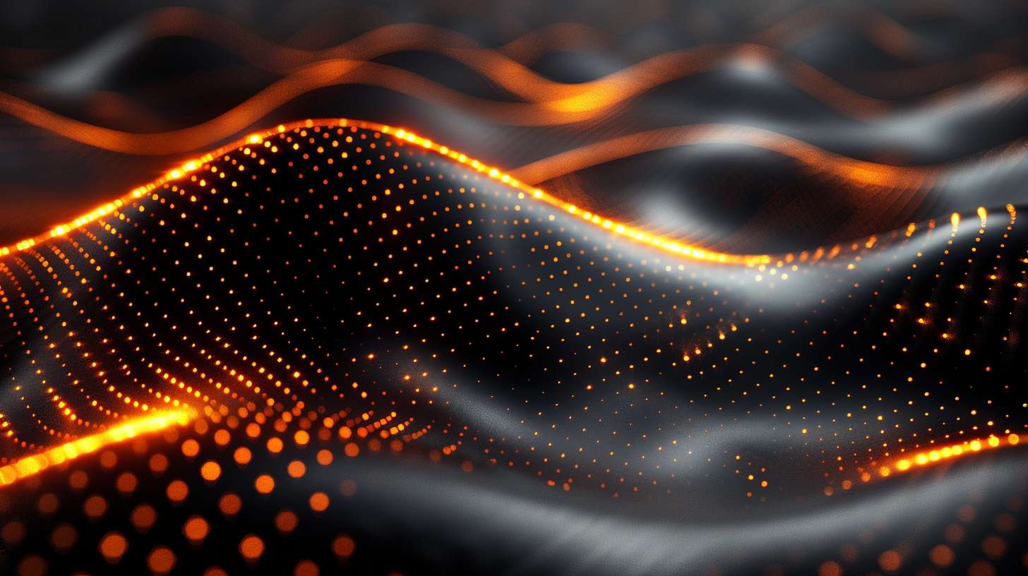 minimalist luxury sport background, deep matte abyss black (#0D0D11) carbon fiber texture, abstract geometric shards of brushed antique gold (#C5A467), dynamic motion lines flowing from top-left to bottom-right, subtle dark gold (#8C784A) wireframe trophy outline in corner, faint neon orange (#FF5E00) speed streaks, cinematic dark ambiance, no products, no human, no text, professional studio lighting, 8k detail, sharp focus --ar 16:9 --v 6.0 --style raw --stylize 750 --fast