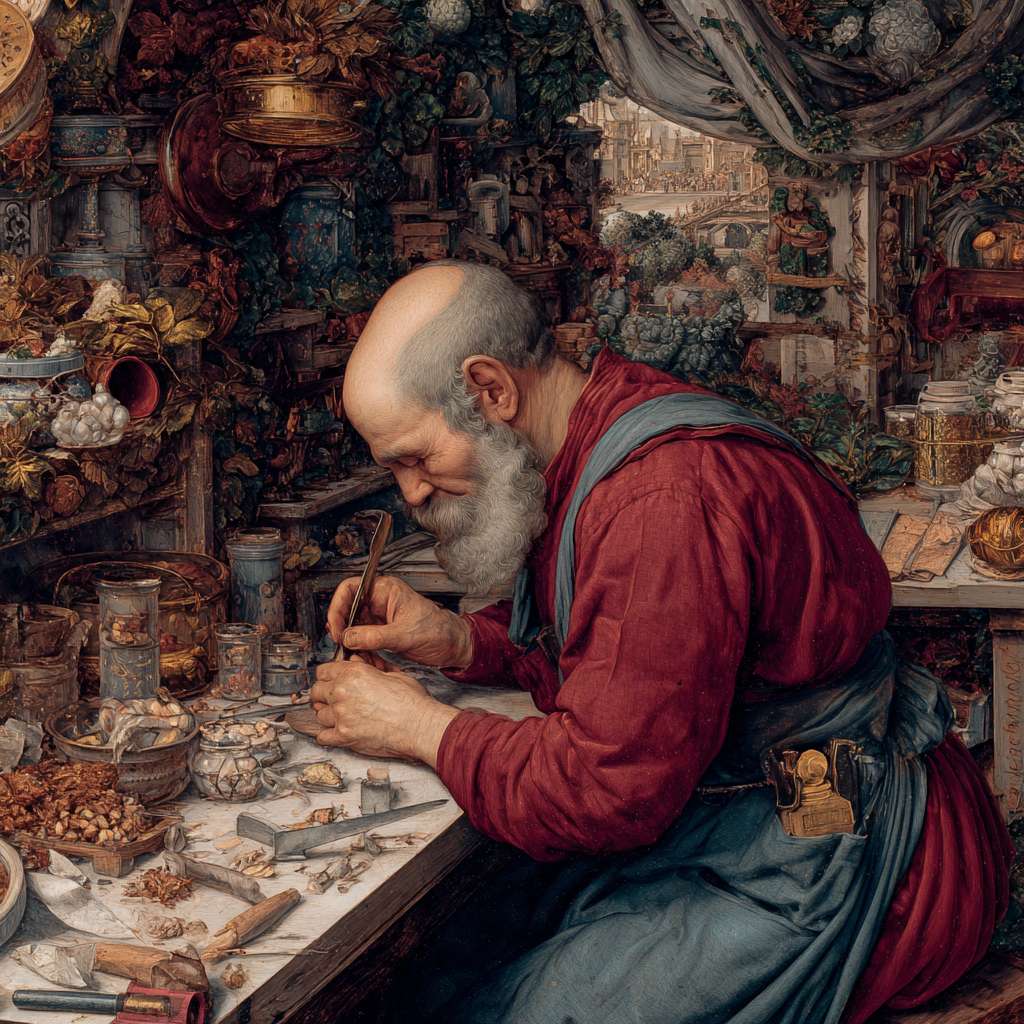 工匠精神 --ar 1:1 --v 7 --stylize 100 --fast --no 水印