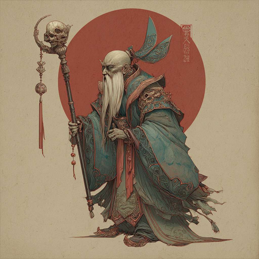 道士 --ar 1:1 --v 7 --stylize 100 --fast --no 水印