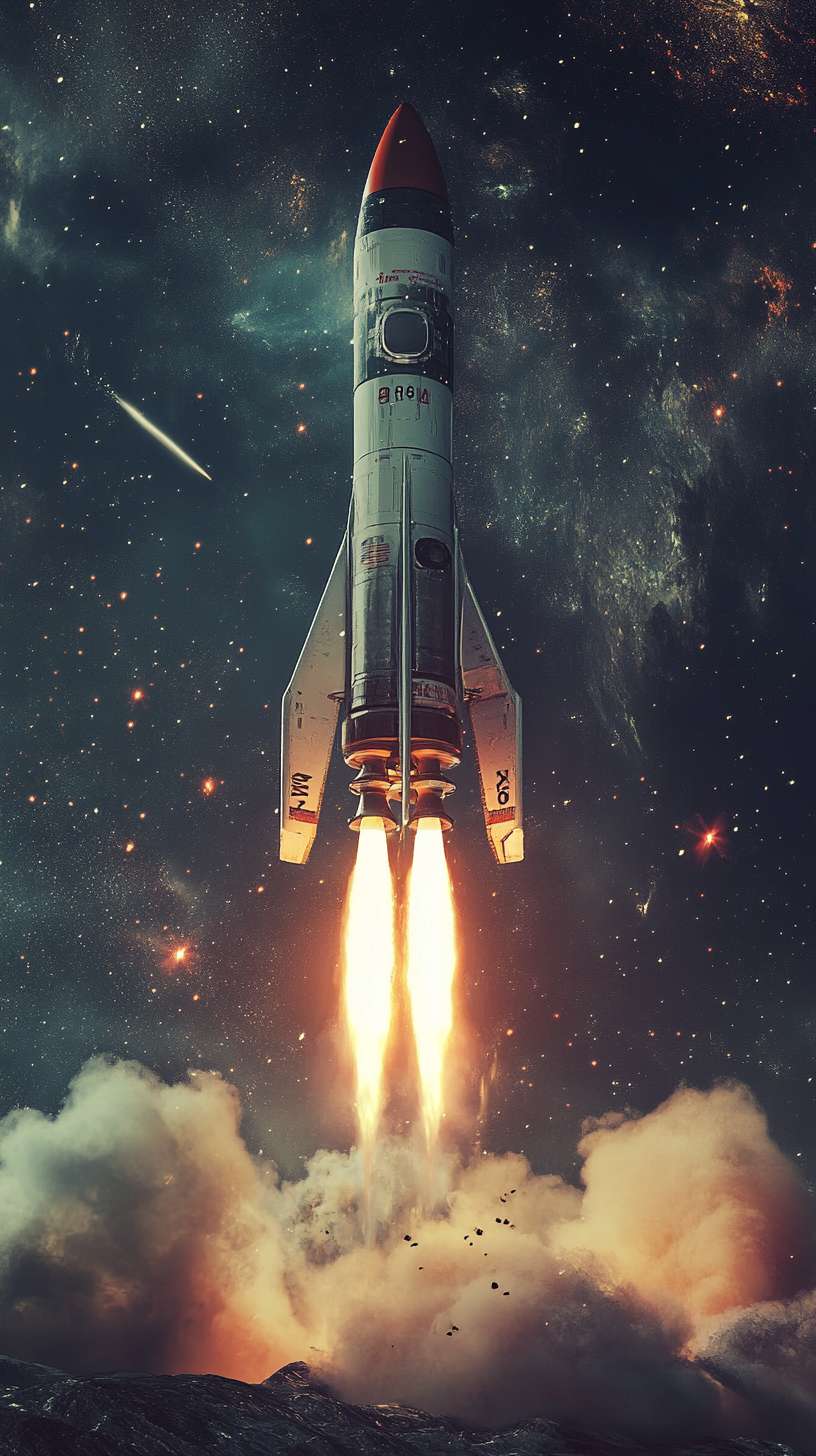 航空火箭 --ar 9:16 --v 6.1 --stylize 100 --fast