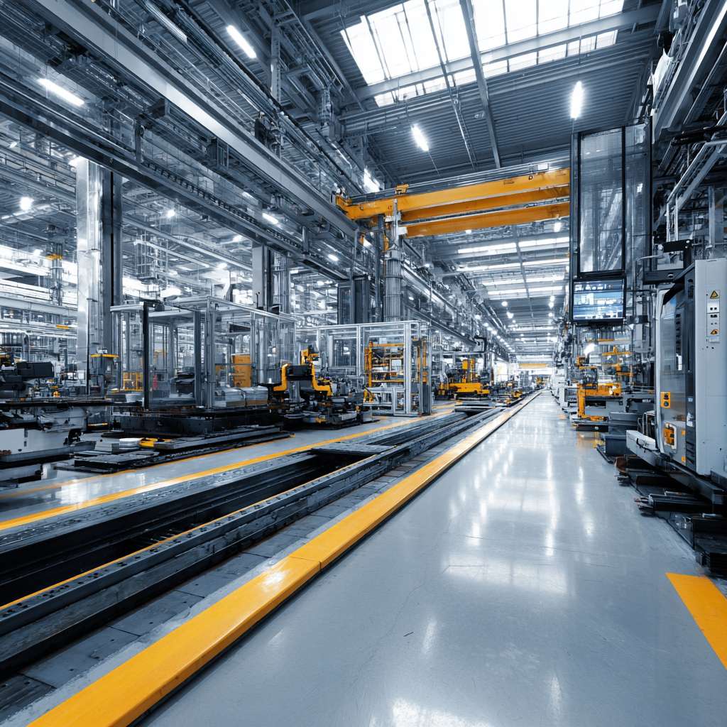 生成一个现代化数控车间的图片 --ar 1:1 --v 7 --stylize 100 --fast --no 水印