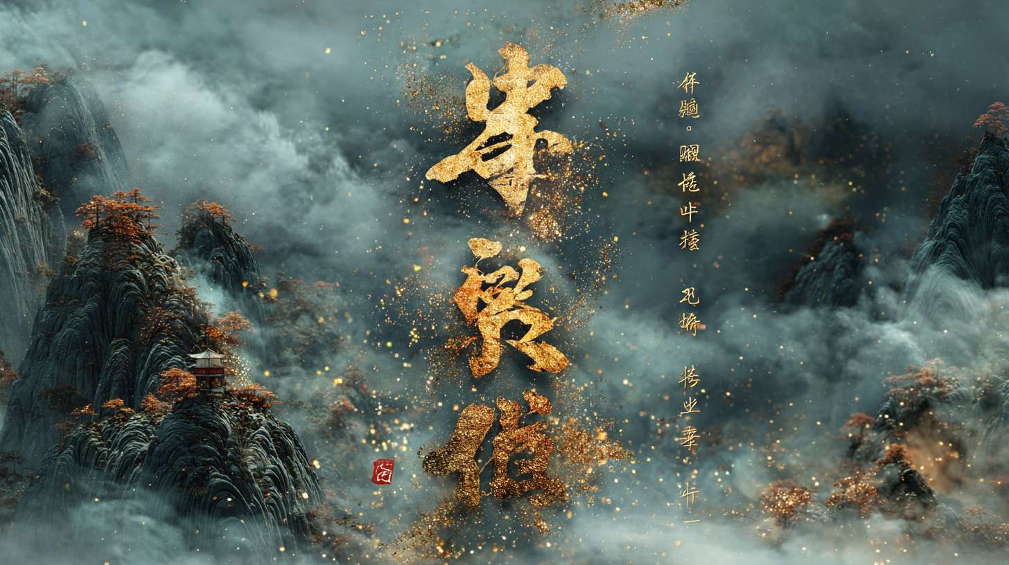 AI画面关键词:
holographic title display, 5d ethereal light, the Chinese characters "登鹳雀楼" made of golden light particles, floating in a misty Chinese ink painting landscape of mountains and clouds, cinematic, ultra detailed, 8k --ar 16:9 --v 7 --style raw --stylize 100 --fast --no 水印
