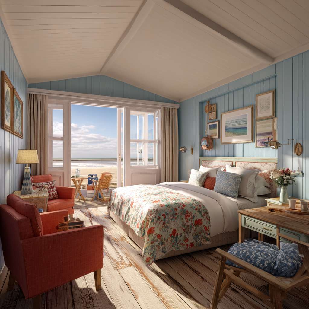 海边奶油风客房 --ar 1:1 --v 7 --stylize 100 --fast --no 水印