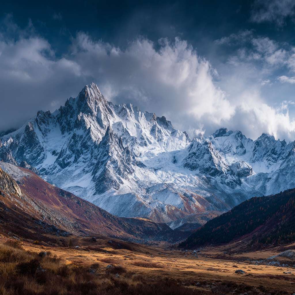 西藏雪山草原美丽磅礴壁纸背景图 --ar 1:1 --v 7 --stylize 100 --fast --no 水印
