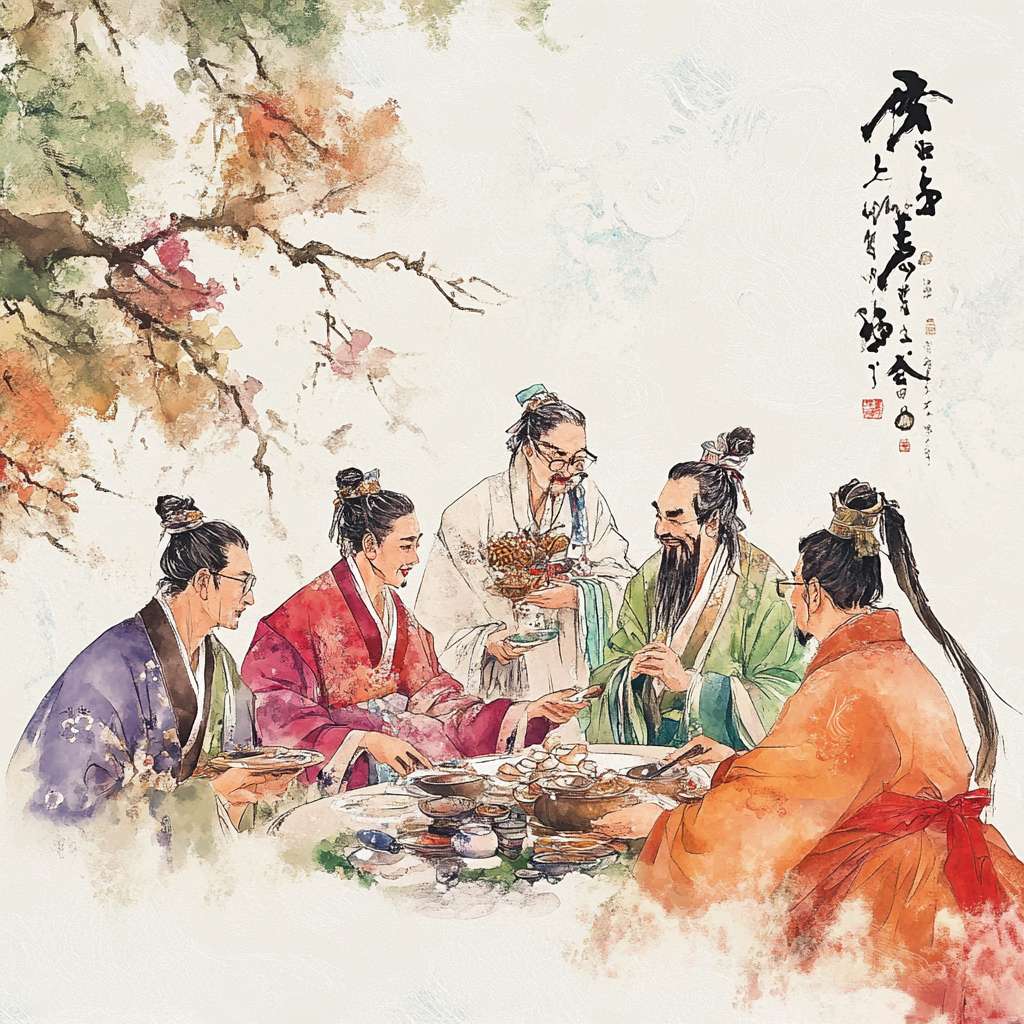 请帮我生成一组杨柳青非遗年画组图，png格式，不少于五张，图像分辨率300dpi以上，尺寸不小于1024乘768，水墨机械臂在数字宣纸勾勒动态年画，老师傅通过AR眼镜进行虚实校正，颜料盒溢出数据流光 --ar 1:1 --v 6.1 --stylize 100 --fast