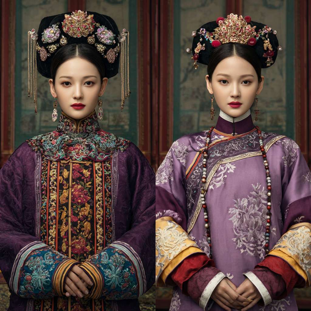 设计一张宫斗小说封面宣传海报，皇宫院落，女子 --ar 1:1 --v 7 --stylize 100 --fast --no 水印