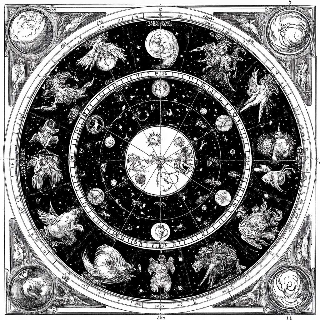 线稿图，手抄报，不需要颜色，2025年整年的日历，需要有一个2025年生肖，每一天都要有。 --ar 1:1 --v 6.1 --stylize 100 --fast