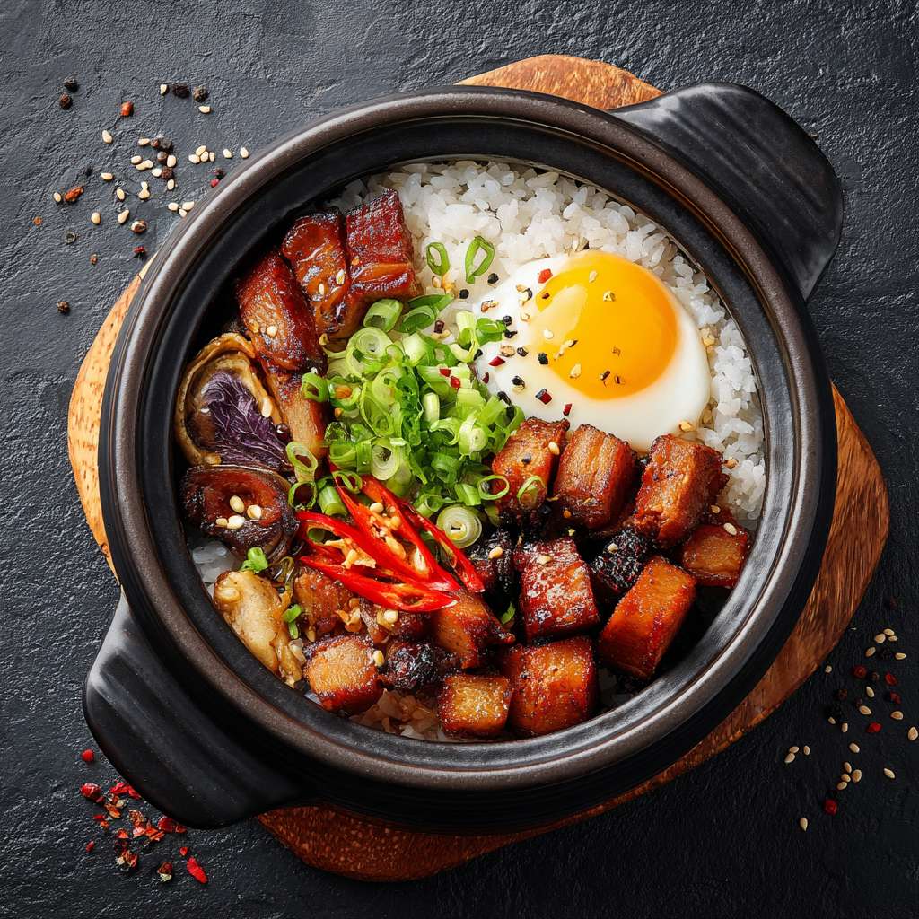饭煲内胆俯视角，电饭煲的内胆设计为滑板场，米饭拟人化滑板，大师版设计，视觉饱和度高，美食设计，诱人，视觉创意 --ar 1:1 --v 7 --stylize 100 --fast --no 水印