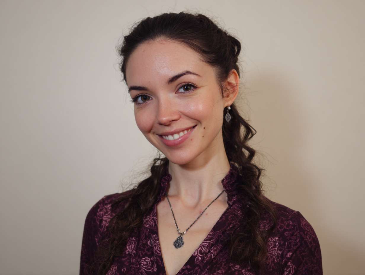 Home tutor, professional ID photo, warm and approachable, no earrings --ar 4:3 --v 7 --stylize 100 --fast