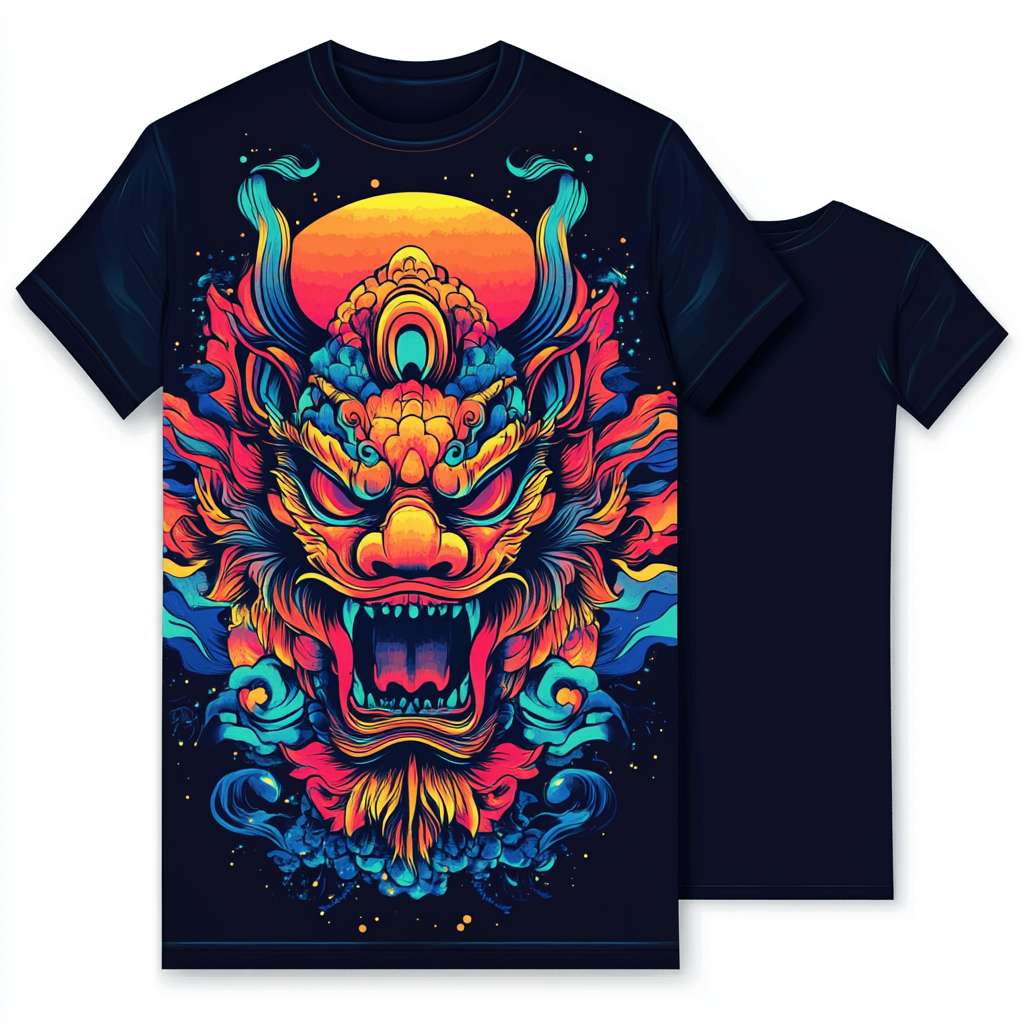 Combining Thai local explosive T-shirt, retro gradient, clean vector art, no background, high contrast, suitable for T-shirt printing --ar 1:1 --v 6.1 --stylize 100 --fast