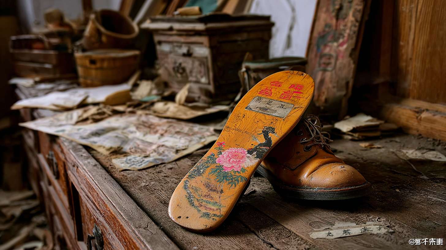 https://img-xpc-mj0.xpccdn.com/prod/upload/98677ad4-1d7d-4b12-b527-0e8a8f4f1793/%E6%8F%8F%E8%BF%B0%E6%9C%A8%E5%B1%90%E9%9E%8B%E5%9C%BA%E6%99%AF.png~tplv-5yakomv5zn-auto-v1%3A1024%3A0%3Aq75.jpg 单只木屐鞋在老宅阁楼，堆满旧衣柜，藤箱和散落的报纸， --ar 16:9 --v 7 --stylize 100 --fast --iw 1 --no 水印