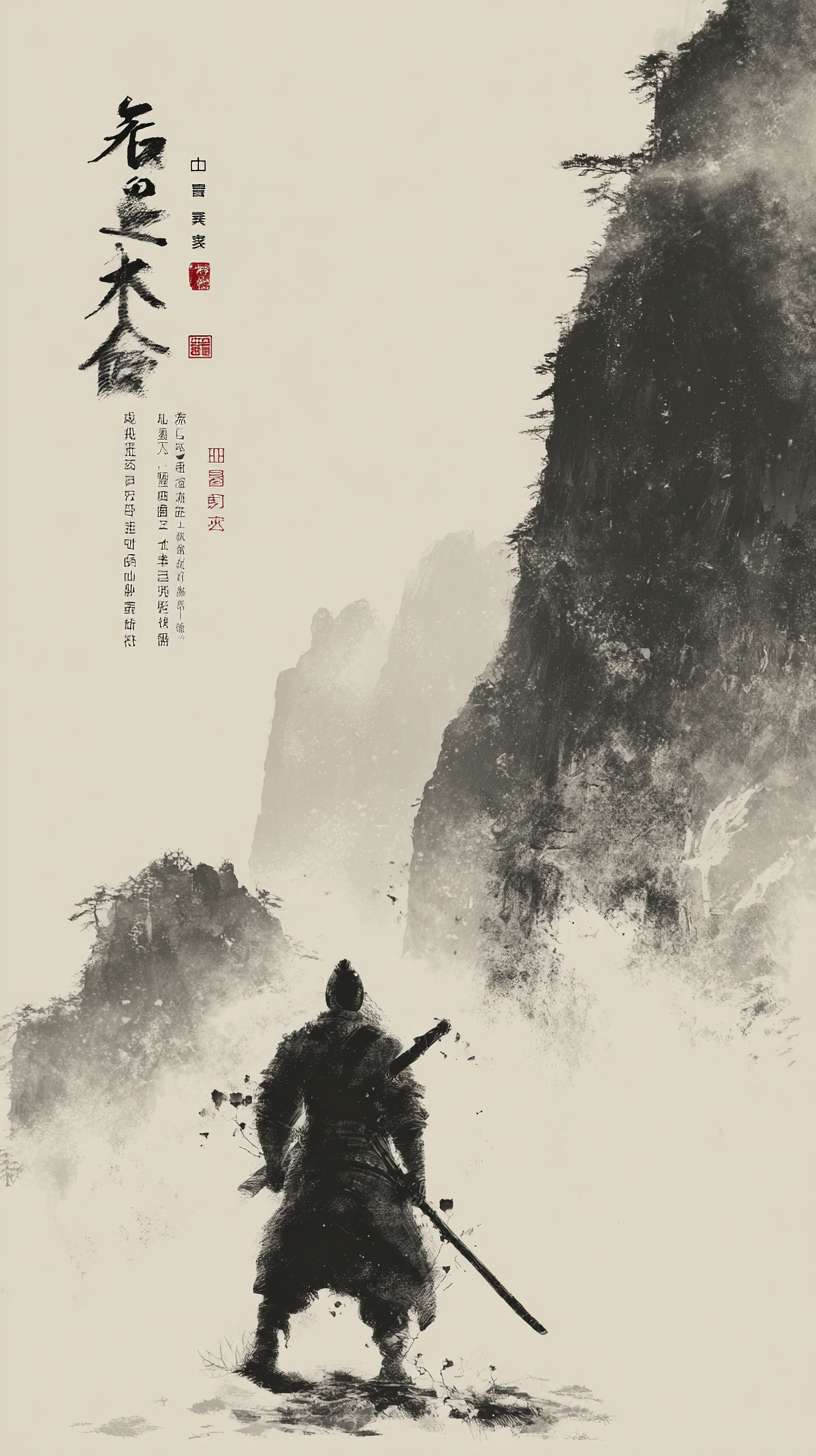 给我一张武馆，黑白水墨风，游戏背景，不需要文字 --ar 9:16 --v 7 --stylize 100 --fast --no 水印